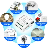 Interrupteur de télécommande universel sans fil WIFI Tuya 433 MHz, DC 5V 48V 2 canaux 10A, récepteur de relais sec pour porte de garage LED