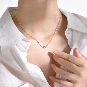 Collar de Joyería Fina de Moda, Collar Personalizado con Dije de Ojo de Diablo Esmaltado - Product Image 5
