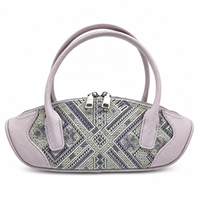 Sac à main en brocart fait main pour femmes, sac à bandoulière tissé géométrique traditionnel chinois avec poignées supérieures