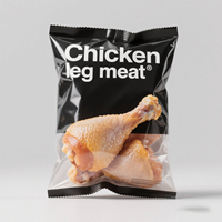 Sac sous vide avec impression personnalisée finition brillante sac en mylar de qualité alimentaire étanche à l'humidité et anti-corrosion pour viande de cuisse de poulet
