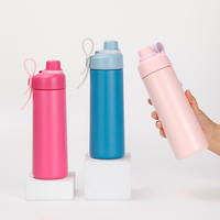 Bouteille d'eau en acier inoxydable, gourde isotherme écologique pour une isolation thermique de 24 heures, design à large ouverture pour les voyages, les sports et les activités de plein air