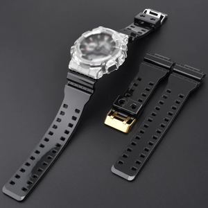 Bracelet de montre en caoutchouc de résine transparente à dégagement rapide 16 mm pour Casio <span class=keywords><strong>GA</strong></span> <span class=keywords><strong>100</strong></span> GD120 <span class=keywords><strong>GA</strong></span>-700 - Product Image 5