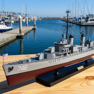 USS HARY E.HUBBARD DD-748 Acacia <b>Wood</b> Nautical Painted Model Battle Ship-Craft Ship BT0031P Vietnam - Product Image 3