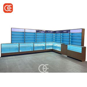 Vitrina de Exhibición de Vidrio Cerrada para Tienda de Tabaco, Iluminación LED Modular Personalizable y Duradera - Product Image 2
