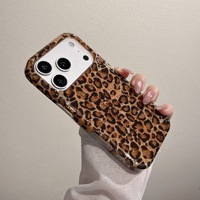 Coque de téléphone tendance personnalisée avec motif léopard pailleté doré pour iPhone 18 Pro Max, compatible Apple 17 Pro et 16, protection intégrale