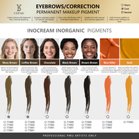 Pigment de maquillage permanent professionnel pour les écoles de formation, rétention stable, coloration facile