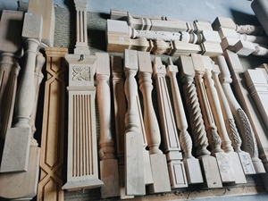 Barandillas de balcón de diseño clásico, pasamanos de escalera de <span class=keywords><strong>madera</strong></span> sin terminar para interiores, balaustres de <span class=keywords><strong>madera</strong></span> para terraza, gran oferta - Product Image 2