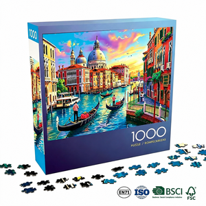 Fabricante de Rompecabezas Personalizados de 100, <span class=keywords><strong>300</strong></span>, 500, 1000 y 2000 <span class=keywords><strong>Piezas</strong></span> con Paisaje de Venecia para Adultos y Niños, Educativos, Venta al Por Mayor, OEM, ODM - Product Image 1