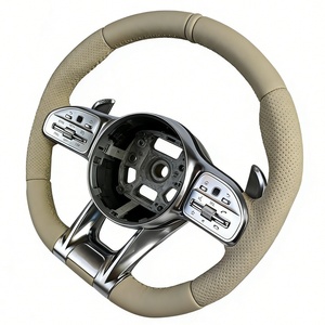 Volante <span class=keywords><strong>de</strong></span> Cuero Real <span class=keywords><strong>de</strong></span> Alta Gama para <span class=keywords><strong>Mercedes</strong></span> Benz AMG W223 W213 206 W222 GLC X253 C253 CLA W117 - Product Image 2