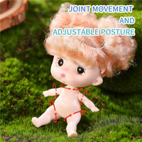 2.5 pouces Expression Animal poupée Mini Simulation vêtements de nuit fête Joint mobile décoration mignon poupée cadeau enfants jouets
