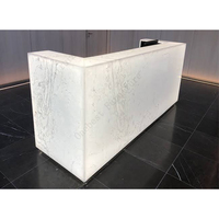 Tabourets de meubles de bar en pierre translucide LED pour comptoir de restaurant sushi en pierre naturelle onyx
