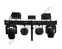 Barre de lumière mobile à double tête 100W avec zoom, 5-en-1 LED Spot Par Strobe Derby Laser, éclairage de scène, contrôle DMX