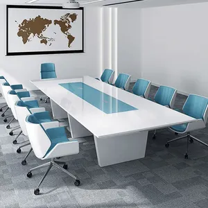 ZITAI Modern 8 Person 18 Training Conference Table Meeting Room Table Conference Room Tables And Chairs