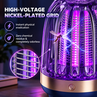 Draagbare elektrische muggenmoordenaarlamp UV-licht USB oplaadbare insectenverdelger Stille desktop vliegeninsectenval voor slaapkamer kamperen