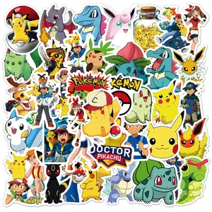 50 Stück Japan Cartoon Pokemoned Pokeball Graffiti Aufkleber Kinder gepäck Laptop Klassen zimmer Wasserdichte dekorative Aufkleber