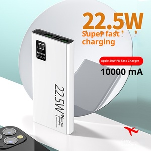 FOX K7 Certifié 3C, Chargeur <span class=keywords><strong>Super</strong></span> Rapide Transfrontalier 22.5W, Batterie Externe Li-Polymère 2-en-1 10000mAh avec Câble Micro USB pour l'Italie - Product Image 2