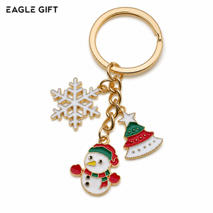 Customizable Logo Small Ribbon Material Christmas Santa Pendant Keychain-Festive Souvenir Gift - Product Image 2