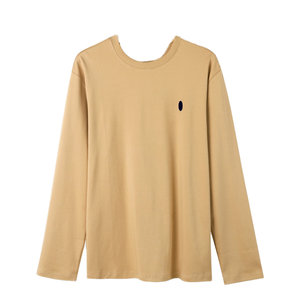 เสื้อยืดแขนยาวผู้ชายผ้าฝ้ายแท้ 100% ขายส่ง น้ำหนัก 220 กรัม คุณภาพสูง ปักโลโก้ ลายพื้นเรียบ ดิจิตอล - Product Image 1