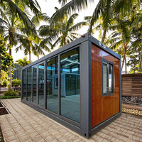 Maison miniature démontable de 20 pieds, maison modulaire portable en conteneur, fabriquée en panneaux sandwich en acier, design moderne