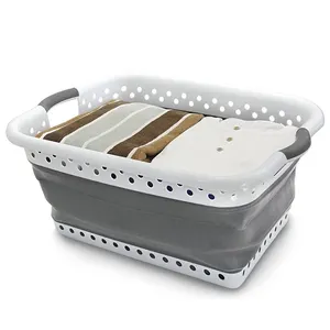 Hot Sale Zusammen klappbarer Wäsche korb Pop-Up Faltbarer Kleidungs korb Multi use Storage Organizer Tragbar mit Tragegriff