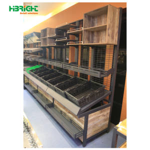 High Capacity Display Rack Customized Size Vegetable Rack with Bottom <b>Drawer</b> - Product Image 1