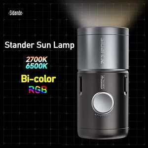 SIDANDEスタンダーサンランプRGBフルカラー写真ランプ30W/40W 2500-6500Kライブ放送用APPコントロール付きフィルライト