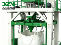 Machine de remplissage automatique de sacs jumbo contrôlée par PLC, 500-2000 kg, balance de pesage et d'emballage pour sacs FIBC, pour poudre alimentaire et granulés