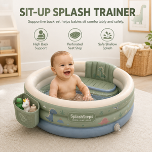 Piscina Inflable para Bebés 4 en 1 de PVC con Asiento Extraíble, Piscina de Juegos para Niños Pequeños, Piscina de Pelotas, Lavabo de Juguete - Product Image 2