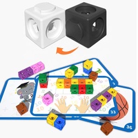117 pièces de blocs de construction à assembler soi-même, jouet mathématique créatif pour enfants, dinosaures, blocs de cubes à assembler avec stylo