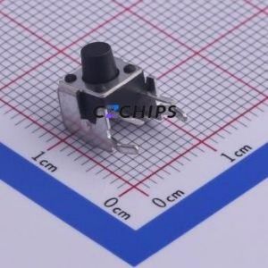 TS-1002N-06526 Tactile Switch Through hole,6x7.5mm Switch Single Pole Single Throw Round Button Right Angle Insert 7.5mm - Product Image 1