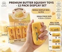 Jouet Squishy Géant en PU Ultra-doux Super-humide à Rebond Lent en Forme de Bâton de Beurre pour Soulager le Stress des Adolescents