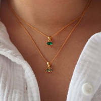2025 Pendentif Géométrique Œil de Cheval en Zircon, Pierre des Douze Anniversaires, pour Collier et Bracelet DIY, Bijoux Olive Tendance Ins