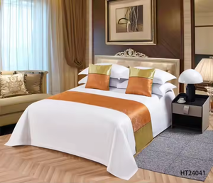 Lenzuola copricuscino di lusso Hotel King Size letto <span class=keywords><strong>Runner</strong></span> Set - Product Image 1