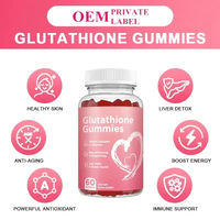WELLBODY OEM/ODM Gommies Personnalisés au Logo de L-Glutathion Éclaircissants et Blanchissants pour la Peau Soin de Santé Beauté