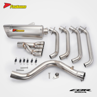 Sistema de Escape para Motocicleta Forsound, Precio de Fábrica al por Mayor, Sección Central Delantera de Fibra de Carbono para Honda CBR650R