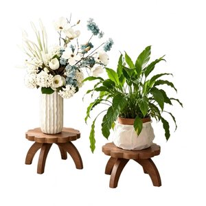 Cross-border wooden plant <b>stand</b> flower <b>pot</b> display rack base floor simple potted plant <b>stand</b> solid wood height stool - Product Image 5