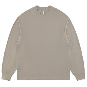 Camisetas de Gimnasio para Hombre, Diseño Holgado con Hombros Caídos, Cuello Redondo, 100% Algodón, Peso Pesado, Estilo Cuadrado de Fábrica - Product Image 4