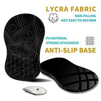 Topographique Contour OEM Tapis de souris ergonomique Support de poignet Repose-poignets Tapis de souris en mousse à mémoire de forme pour bureau Soulagement de la douleur du canal carpien