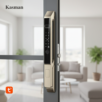 Kasman harga sumber 3d pengenalan wajah kunci pintu tahan air sidik jari wajah Id Tuya Ttlock Wifi kunci pintu pintar dengan kamera