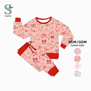 ملابس نوم عائلية متطابقة لعيد الميلاد مصنوعة من 95% خيزران، بيجامات أطفال بالجملة من المصنع بكميات صغيرة حسب الطلب - Product Image 2