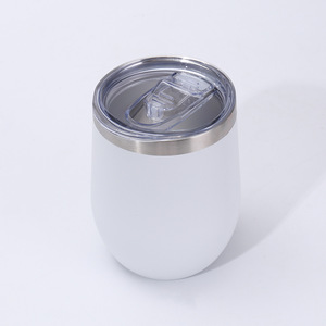 Taza <span class=keywords><strong>de</strong></span> Vino Aislada Irrompible <span class=keywords><strong>de</strong></span> 12 oz con Tapa Deslizante, Taza <span class=keywords><strong>de</strong></span> Café sin Tallo para Mujer, Termo con Recubrimiento en Polvo para Barbacoa al Aire Libre - Product Image 4
