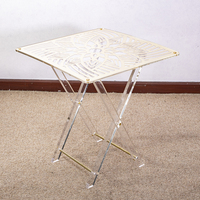 Meuble d'extérieur, balcon, léger, Portable, acrylique, réglable en hauteur, petite Table basse ronde intérieure pliante