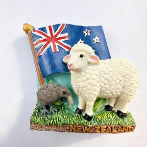 Imán Creativo 3D para Refrigerador con Diseño de Ovejas de Mianyang y Kowtai, Bandera de Nueva Zelanda, Resina, Recuerdo de Viaje, Exportación - Product Image 6