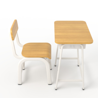 Ensembles de bureaux et de chaises d'école modernes pour la salle de classe, table et siège réglables en hauteur, meubles d'école bon marché et durables