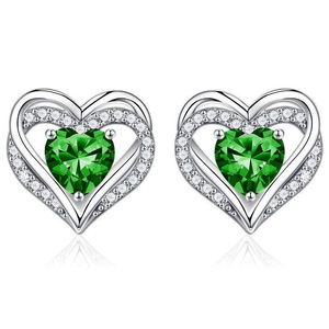 Orecchini a perno a cuore vuoto da donna, semplici accessori per l'orecchio da indossare tutti i giorni - Product Image 5