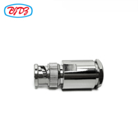 Connecteur coaxial RF mâle BNC à fixation par pince pour câble RG8 BJR 400, en stock, en cuivre