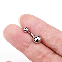 G23 Titanium Mirror High Polish Banana Basic Body Piercing Jewelry Wedding Engagement Navel Rings Plain Piercing Jewelry