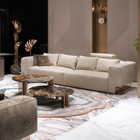 Sofá modular de cuero de microfibra de 2 plazas para sala de estar de lujo, muebles modernos para el hogar de fabricante OEM