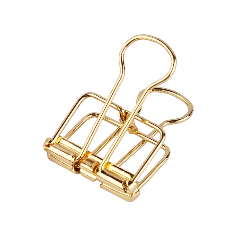 Зажим для папки с перфорацией из розового золота и золота 19 мм 32 мм 51 мм