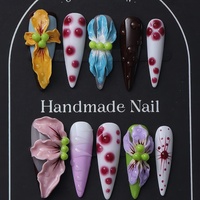 Vente chaude usine : Ongles à presser extra longs sculptés en 3D faits à la main, vente en gros, livraison directe, lot mixte, personnalisation disponible